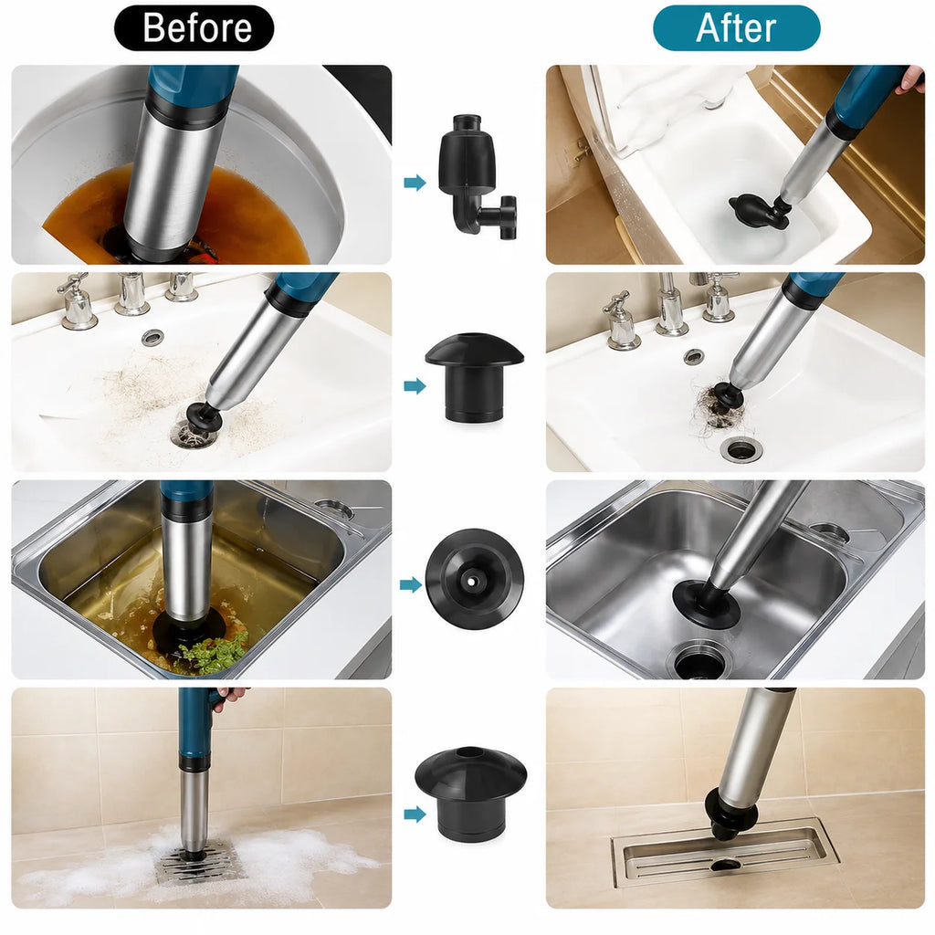 Dronelva™ Flow — Desatascador de Aire a Presión