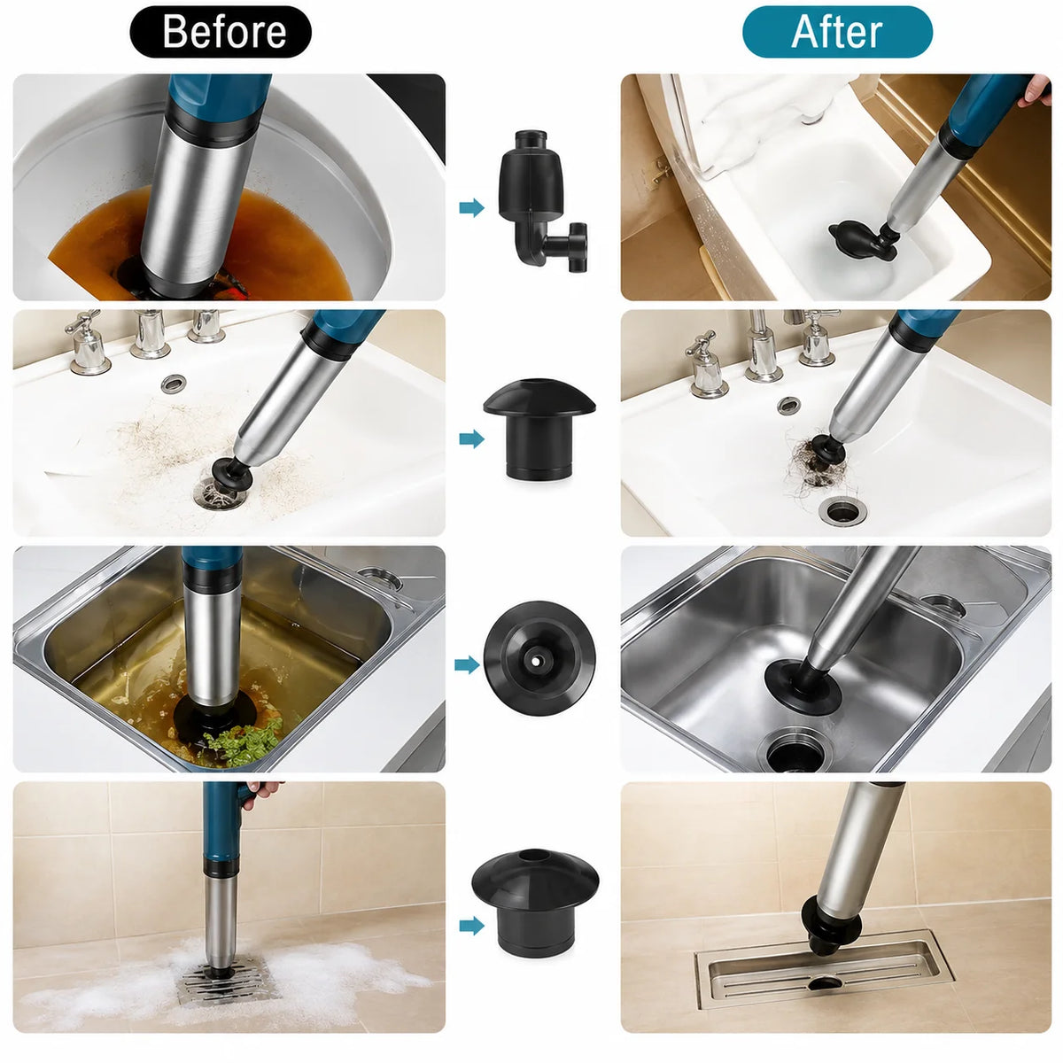 Dronelva™ Flow — Desatascador de Aire a Presión